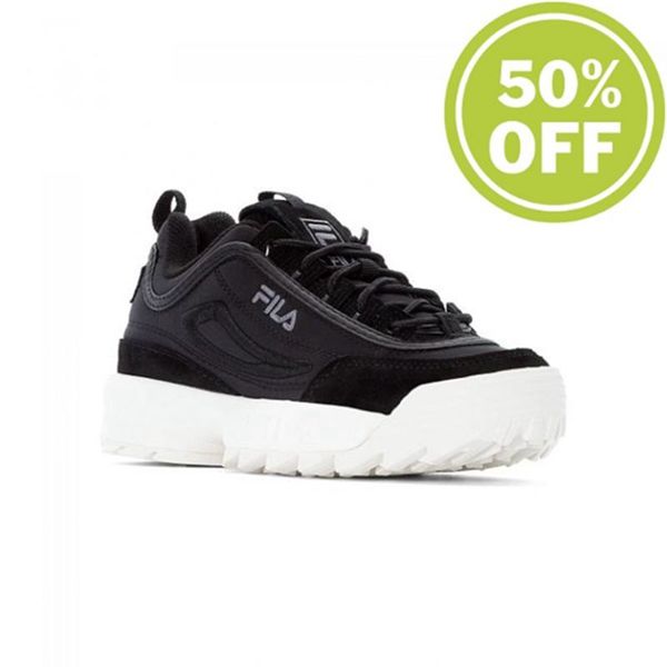 Fila Disruptor Satin Low Wmn Women's Sneakers - Black,NZ 259-60432